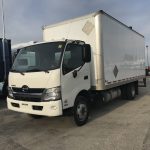 2016 HINO 195D-173-SS-A-H-16 18FT DRY VANBODY WITH PULL OUT RAMP (16041L)